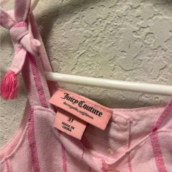 Juicy Couture Childs Pink Striped Dress Size 3T - Picture 2 of 7